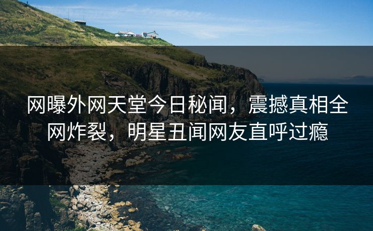 网曝外网天堂今日秘闻，震撼真相全网炸裂，明星丑闻网友直呼过瘾