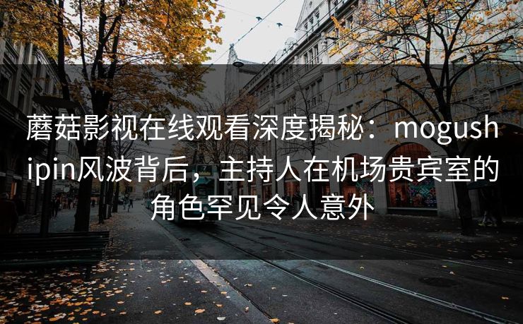 蘑菇影视在线观看深度揭秘：mogushipin风波背后，主持人在机场贵宾室的角色罕见令人意外